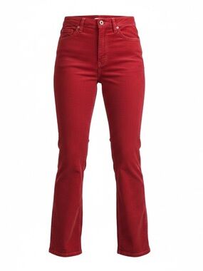 Wrangler Heritage Fit Red Corduroy High Waist Pants